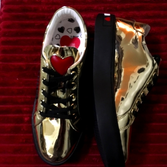 Love Moschino Metallic Golden Sneakers - Picture 5 of 5
